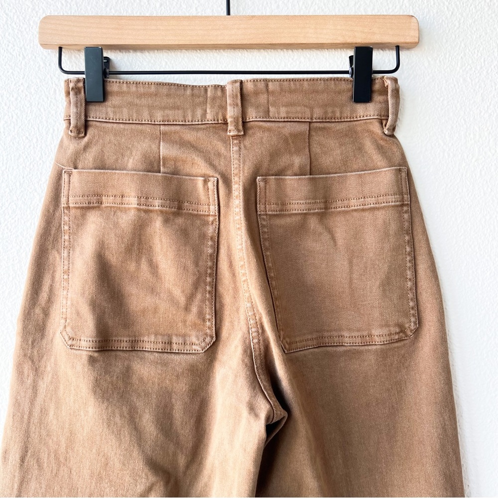 Everlane Wide Leg Crop Pants in Golden Brown 00 - Picture 7 of 8
